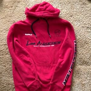 Hollister Red Graphic Hoodie